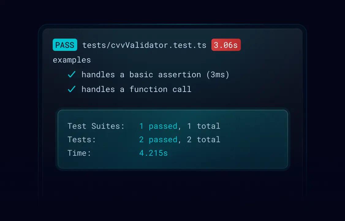 Every validator comes with a unit test (spec.ts) for reliability